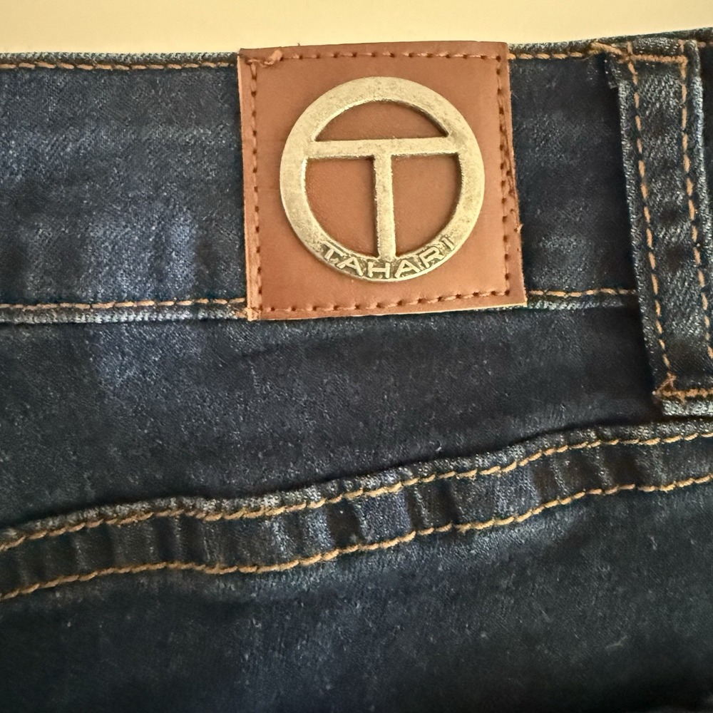 NWT Tahari Jeans Womens Sz 12 GIA Thigh Slimming Ankle Skinny Stretch Denim - Picture 5 of 14